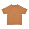 Lichtbruine UV t-shirt met walvis - Short sleeve swim shirt sunny brown